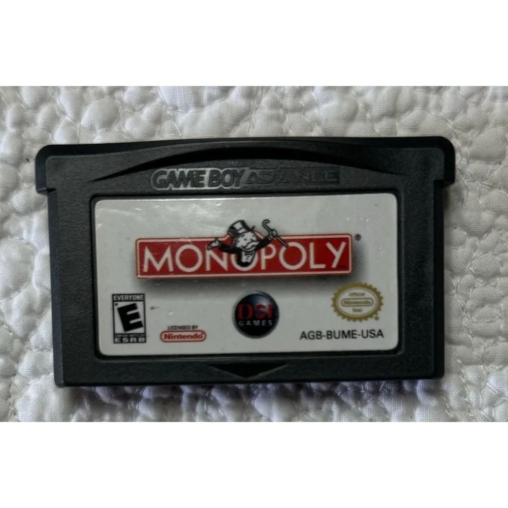 Monopoly for Nintendo Game Boy Advance GBA Authentic Cartridge